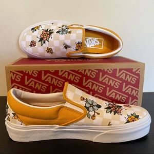VANS Slip-On Checkerboard-floral Women's size 6